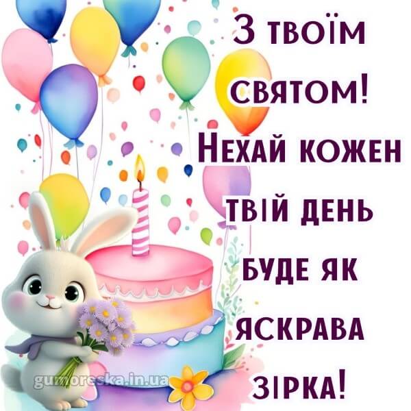 з днем народження картинки українською