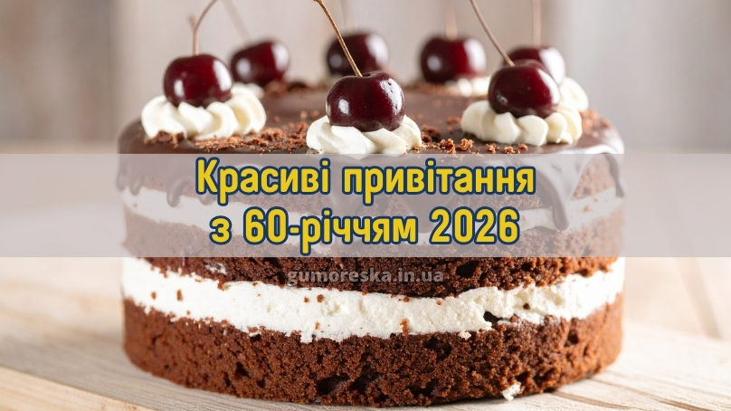 Красиві привітання з 60-річчям 2026